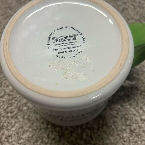 “Merry Christmas” Peanuts White Green Coffee Mug - Picture 6 of 9